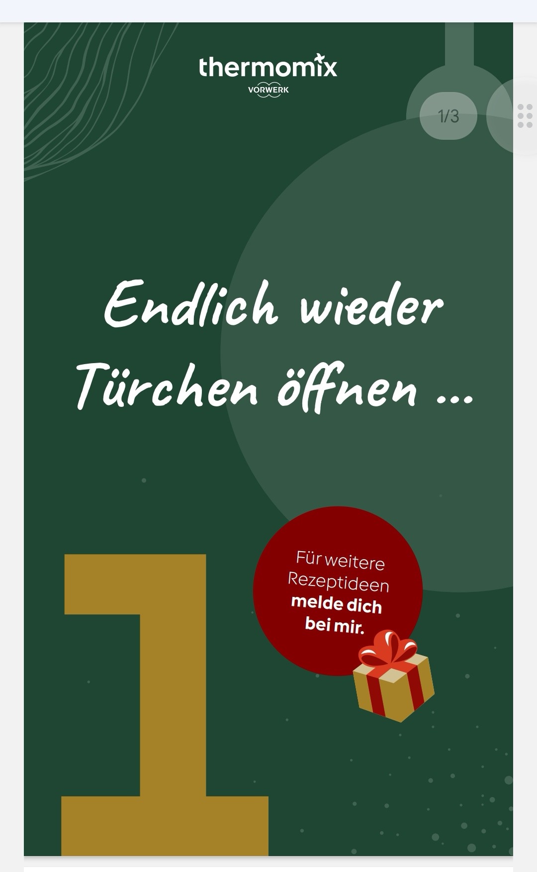 Mehr über den Artikel erfahren Adventstürchen Nr. 1